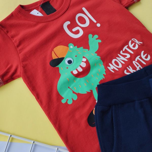 Conjunto Monster Vermelho