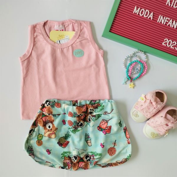 Conjunto Regata e Short Saia Love