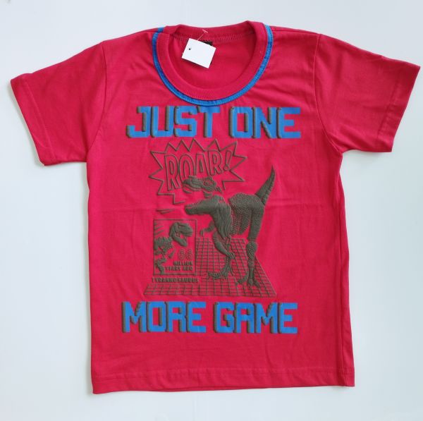 Camiseta Com Estampa de Dinossauro em relevo emborrachada